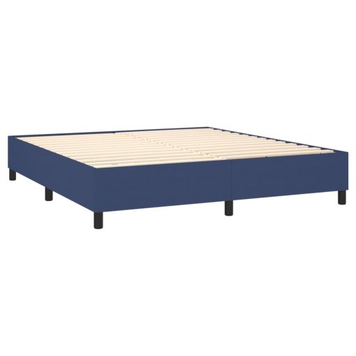 Giroletto A Molle Con Materasso Blu 160x200 Cm In Tessuto - Image 4