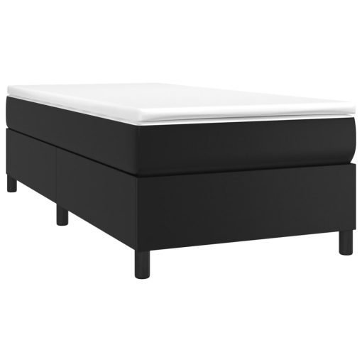 Giroletto A Molle Con Materasso Nero 80x200 Cm In Similpelle - Image 3