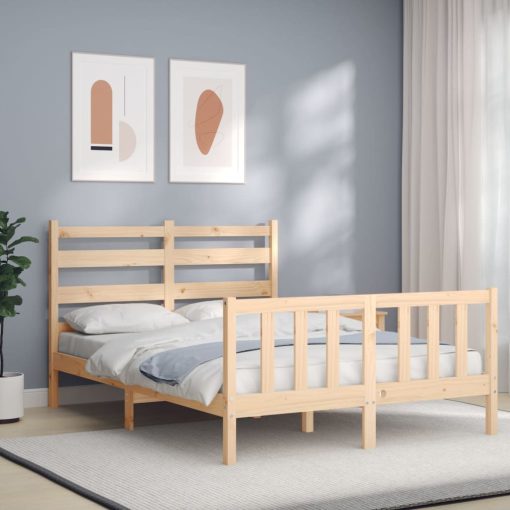 Letto Senza Materasso 140x190 Cm In Legno Massello Di Pino