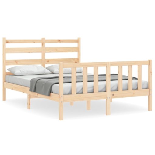 Letto Senza Materasso 140x190 Cm In Legno Massello Di Pino - Image 2