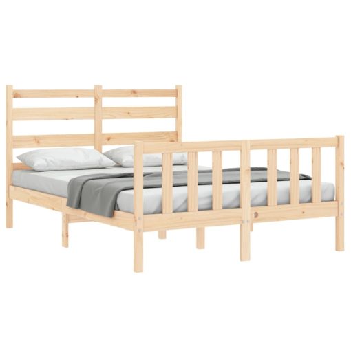 Letto Senza Materasso 140x190 Cm In Legno Massello Di Pino - Image 3