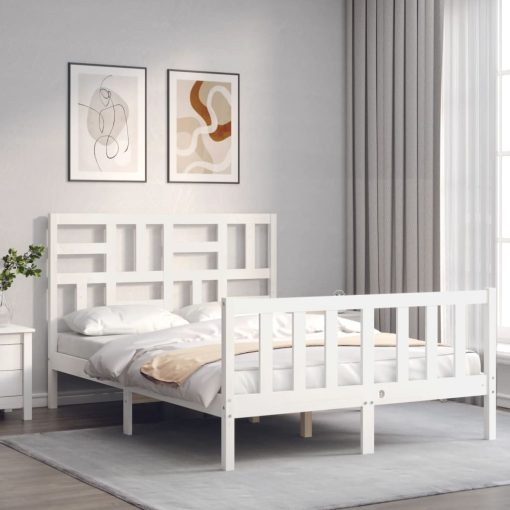 Giroletto Con Testiera Bianco Small Double Legno Massello