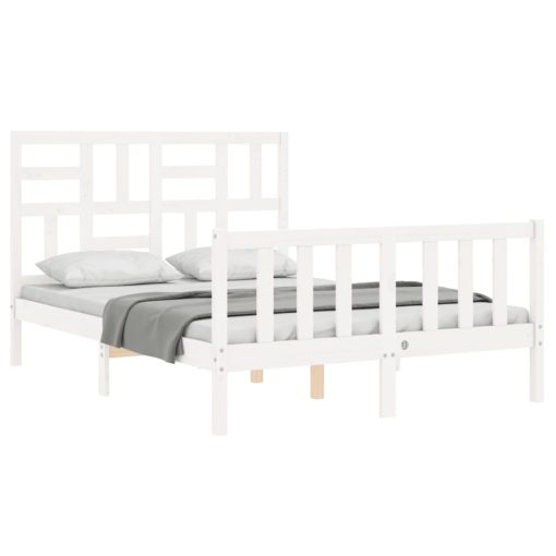 Giroletto Con Testiera Bianco Small Double Legno Massello - Image 4