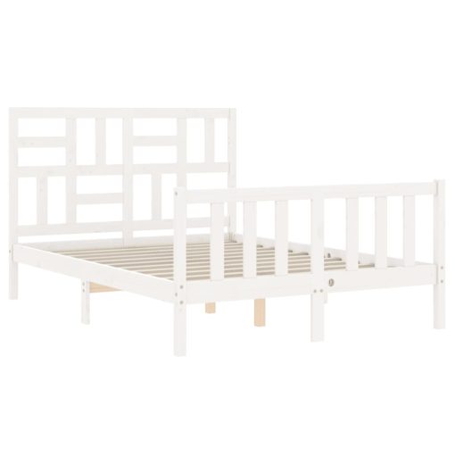 Giroletto Con Testiera Bianco Small Double Legno Massello - Image 5
