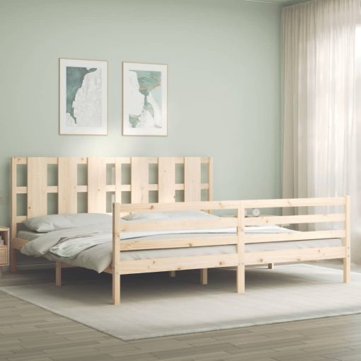 Giroletto Con Testiera 200x200 Cm In Legno Massello