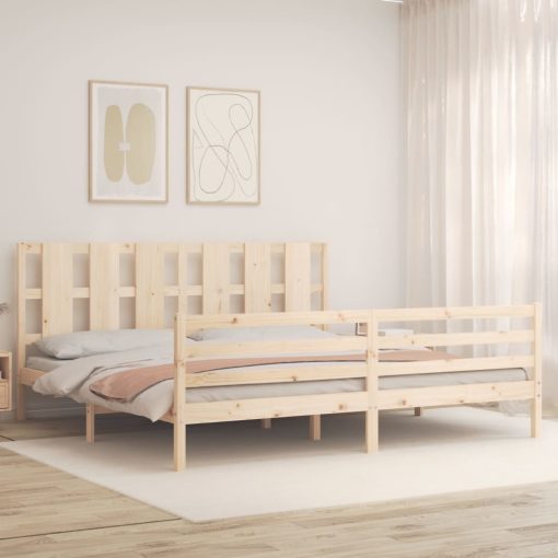 Giroletto Con Testiera 200x200 Cm In Legno Massello - Image 3