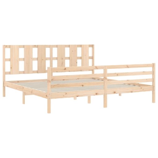 Giroletto Con Testiera 200x200 Cm In Legno Massello - Image 5