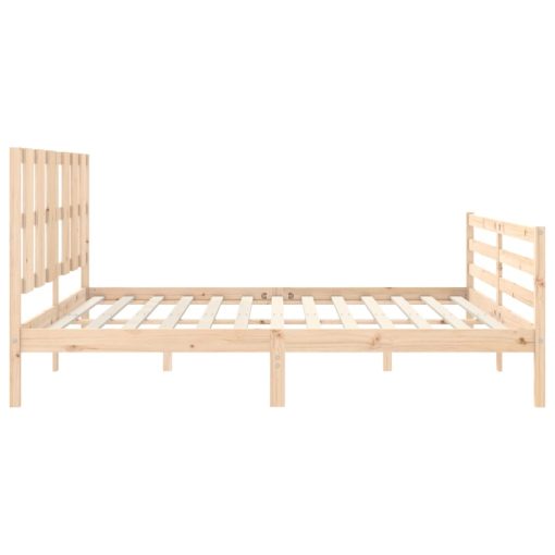 Giroletto Con Testiera 200x200 Cm In Legno Massello - Image 6