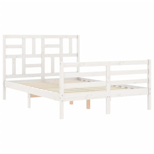 Giroletto Con Testiera Bianco 120x200 Cm In Legno Massello - Image 3