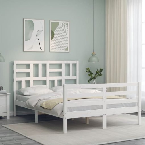 Giroletto Con Testiera Bianco 120x200 Cm In Legno Massello - Image 4