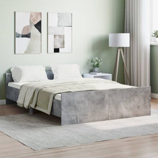 Giroletto Con Testiera E Pediera Grigio Cemento 140x190 cm