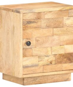 Comodino 40x30x45 Cm In Legno Massello Di Mango