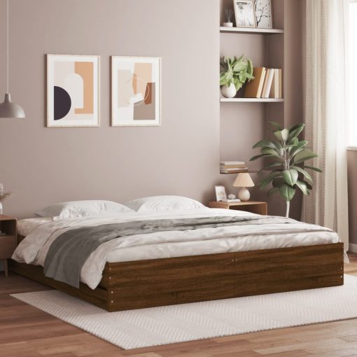 Giroletto Cassetti Rovere Marrone 200x200 Cm Legno Multistrato