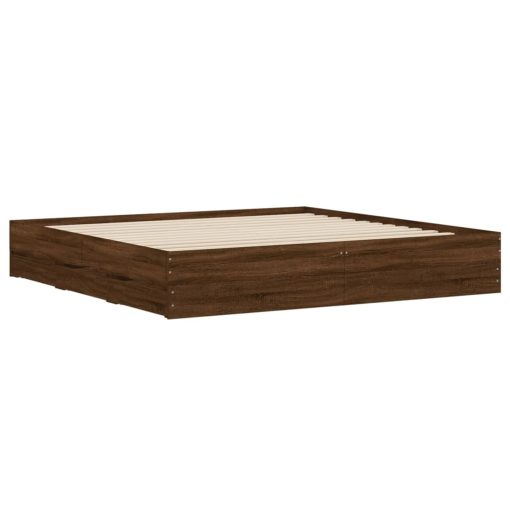 Giroletto Cassetti Rovere Marrone 200x200 Cm Legno Multistrato - Image 4