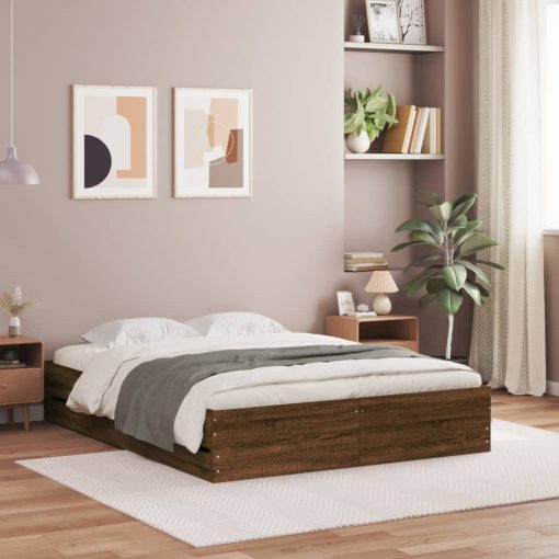 Giroletto Cassetti Rovere Marrone 150x200 Cm Legno Multistrato