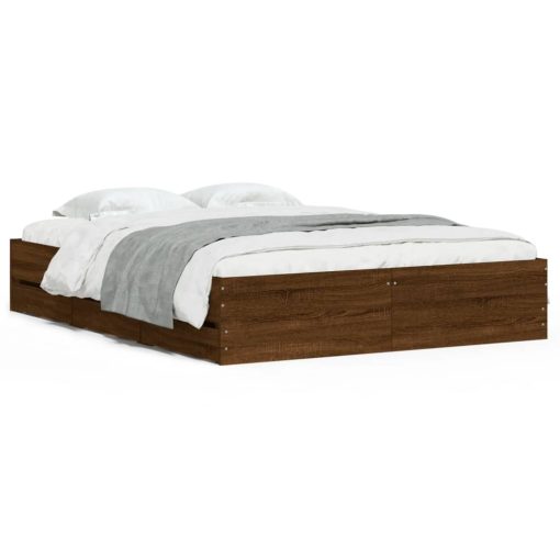Giroletto Cassetti Rovere Marrone 150x200 Cm Legno Multistrato - Image 2