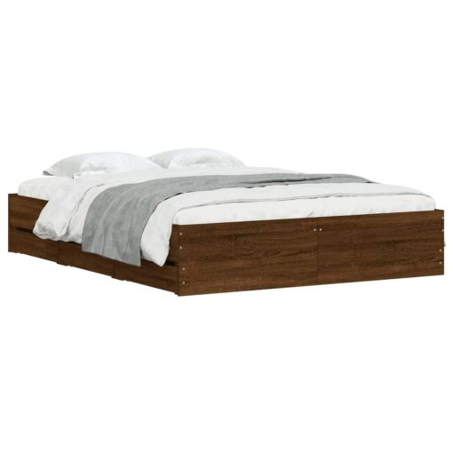 Giroletto Cassetti Rovere Marrone 150x200 Cm Legno Multistrato - Image 3