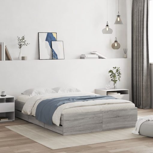 Giroletto Cassetti Grigio Sonoma 120x190 Cm Legno Multistrato