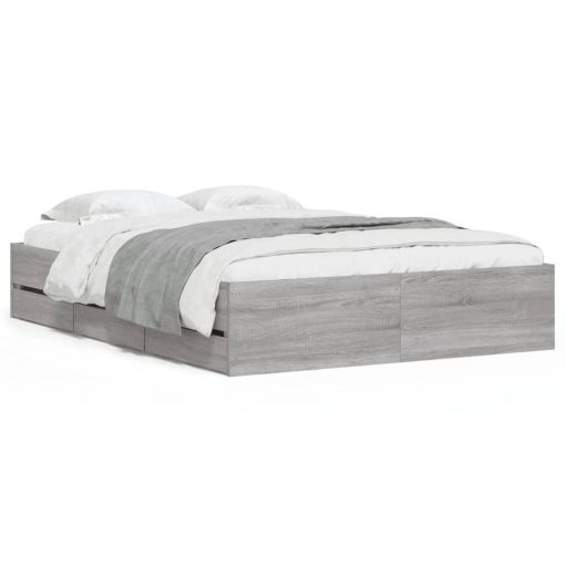 Giroletto Cassetti Grigio Sonoma 120x190 Cm Legno Multistrato - Image 2