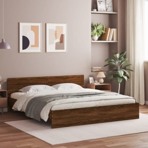 Giroletto Con Testiera Rovere Marrone 160x200 cm