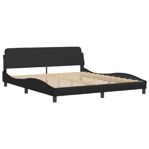 Letto Con Materasso Nero 180x200 Cm In Similpelle - Image 4