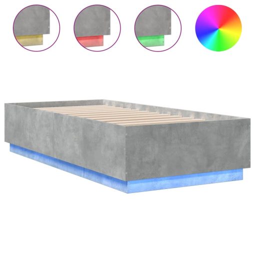 Giroletto Luci Led Grigio Cemento 90x200cm In Legno Multistrato - Image 2