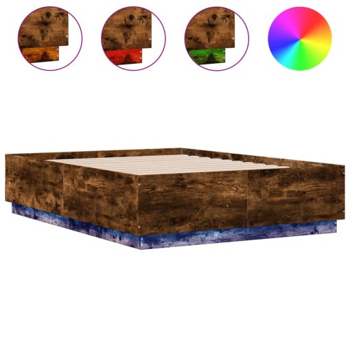 Giroletto Con Luci Led Rovere Fumo 120x190 Cm Legno Multistrato - Image 2
