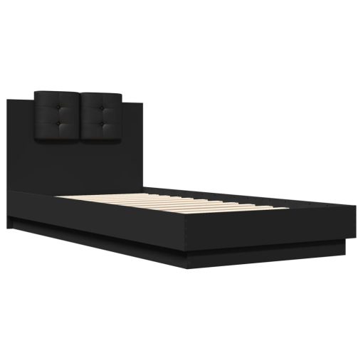 Giroletto Con Testiera E Led Nero 100x200 cm - Image 3