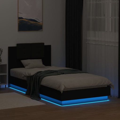 Giroletto Con Testiera E Led Nero 100x200 cm - Image 4