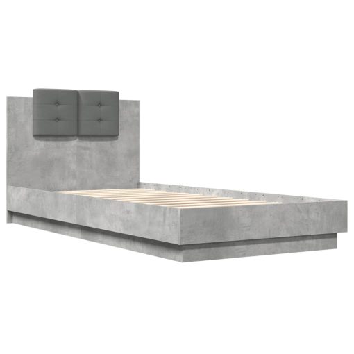 Giroletto Con Testiera E Led Grigio Cemento 100x200 cm - Image 3