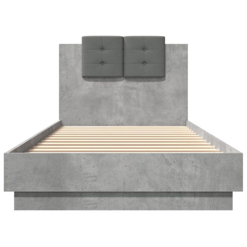 Giroletto Con Testiera E Led Grigio Cemento 100x200 cm - Image 6