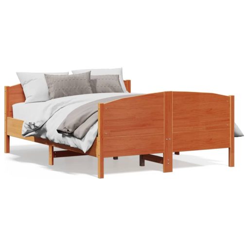 Giroletto Senza Materasso Marrone Cera 150x200 Cm Legno Di Pino - Image 2