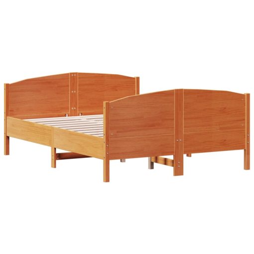 Giroletto Senza Materasso Marrone Cera 150x200 Cm Legno Di Pino - Image 3