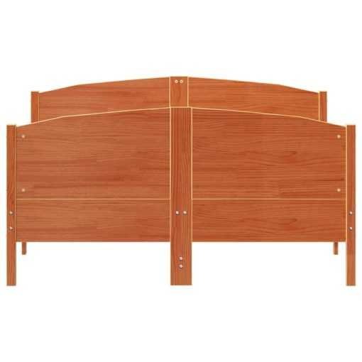 Giroletto Senza Materasso Marrone Cera 150x200 Cm Legno Di Pino - Image 4