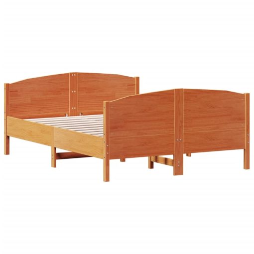 Giroletto Senza Materasso Marrone Cera 150x200 Cm Legno Di Pino - Image 6