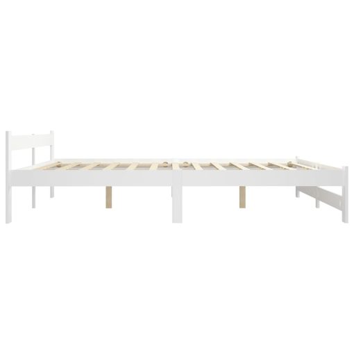 Giroletto Senza Materasso Bianco 140x200 Cm In Legno Di Pino - Image 4
