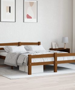 Giroletto Senza Materaso Ambrato In Legno Di Pino 140x200 cm