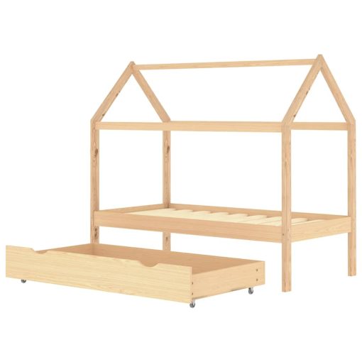 Giroletto Per Bambini Con Cassetto Legno Massello Pino 80x160cm - Image 5
