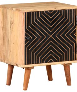 Comodino 40x30x50 Cm In Legno Massello Di Acacia