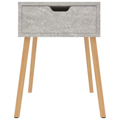 Comodino Grigio Cemento 40x40x56 Cm In Legno Multistrato - Image 3