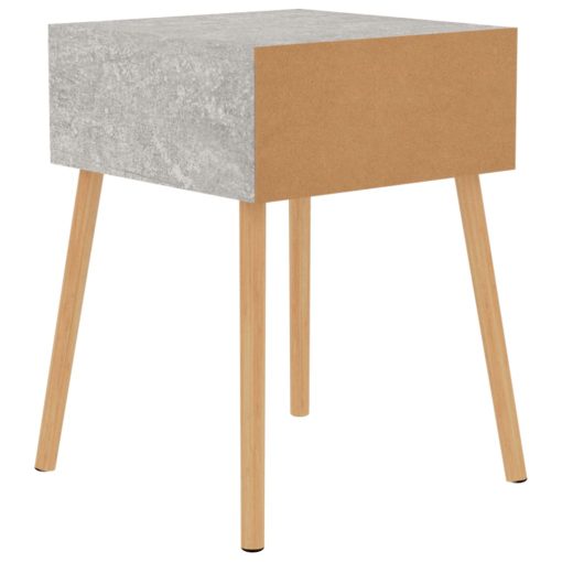 Comodino Grigio Cemento 40x40x56 Cm In Legno Multistrato - Image 5