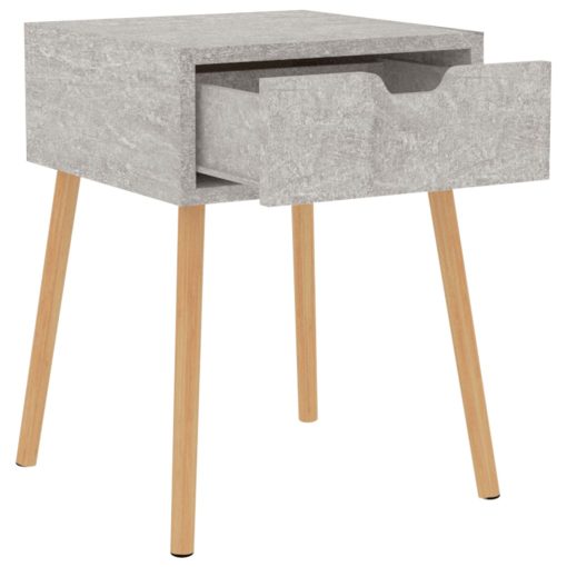 Comodino Grigio Cemento 40x40x56 Cm In Legno Multistrato - Image 6