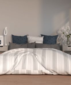 Comodini 2pz Grigio Cemento 40x40x56 Cm In Legno Multistrato