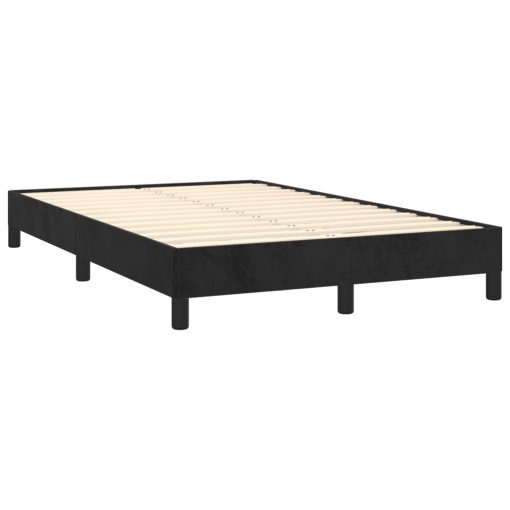 Giroletto A Molle Con Materasso Nero 120x190 Cm In Velluto - Image 4