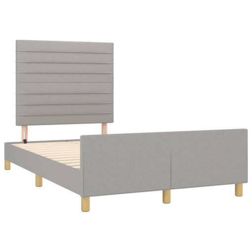 Giroletto Senza Materasso Grigio Chiaro 120x190 Cm In Tessuto - Image 3