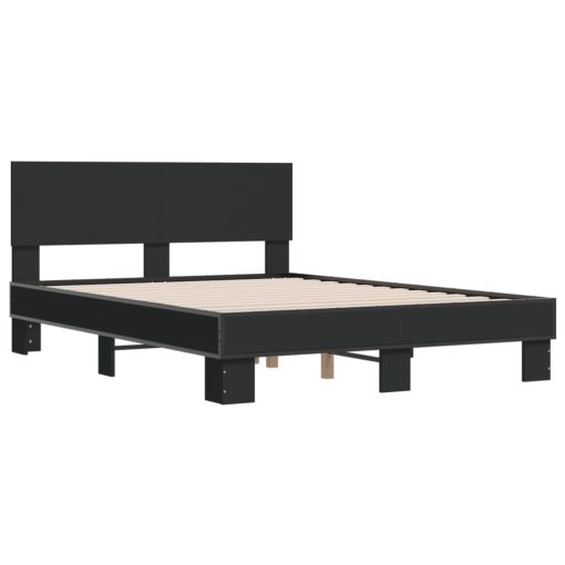 Giroletto Nero 140x200 Cm In Legno Multistrato E Metallo - Image 3