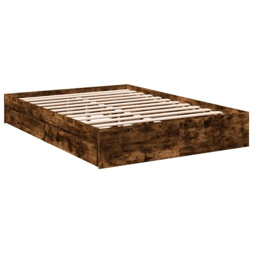 Giroletto Con Cassetti Rovere Fumo 140x200 Cm Legno Multistrato - Image 3