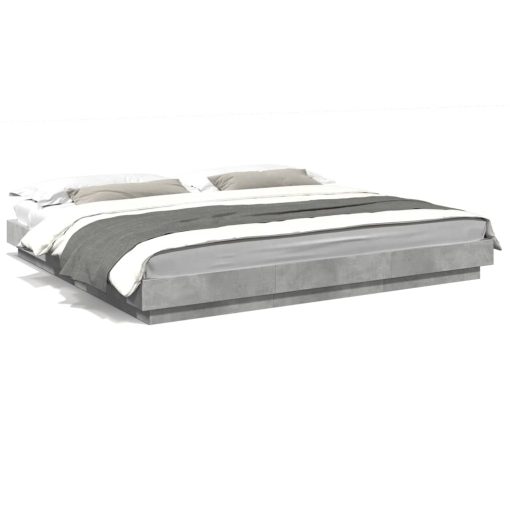 Giroletto Luci Led Grigio Cemento 180x200 Cm Legno Multistrato - Image 2