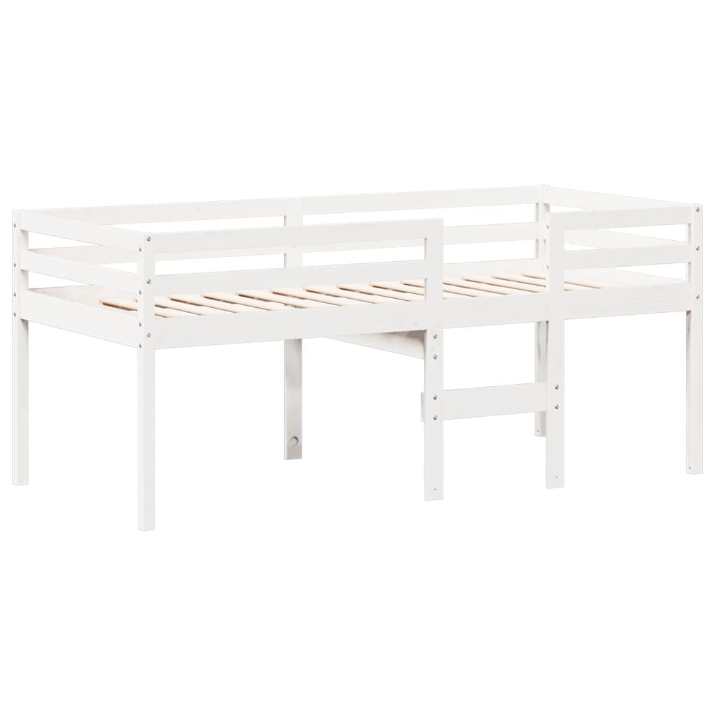 Letto A Soppalco Con Tetto Bianco 80x200 Cm In Legno Di Pino - Image 5