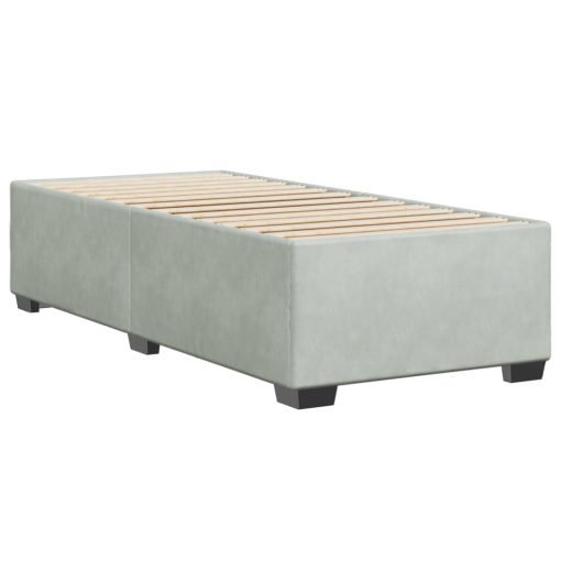 Giroletto Senza Materasso Grigio Chiaro 90x190 Cm Velluto - Image 3